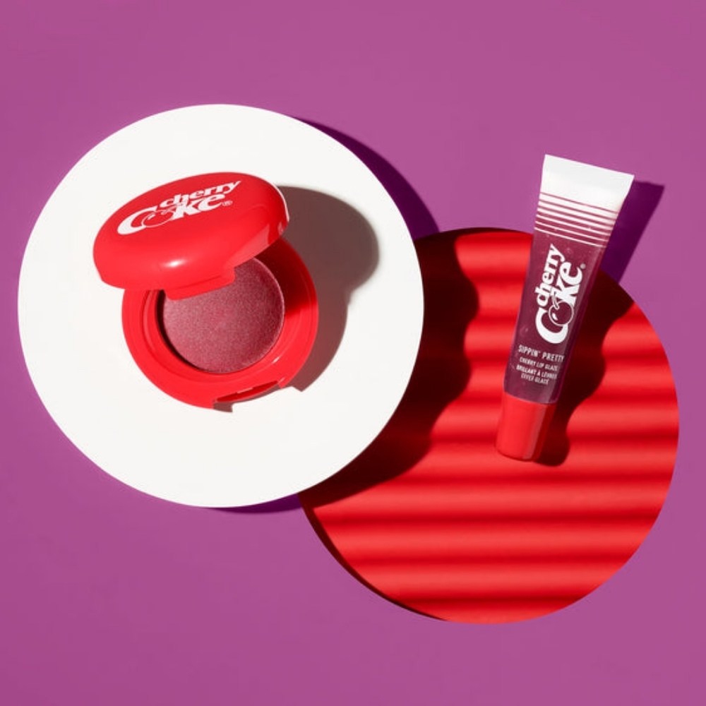 COCA-COLA X MORPHE CHERRY REFRESHER LIP & CHEEK DUO bnib